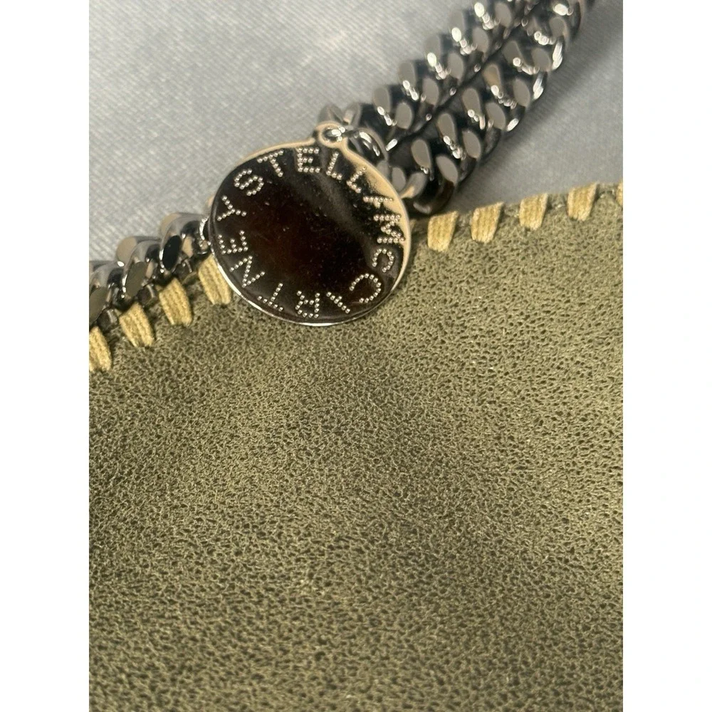 Stella McCartney Falabella Fold Over Tote Olive Shaggy Deer Chain Bag FW12